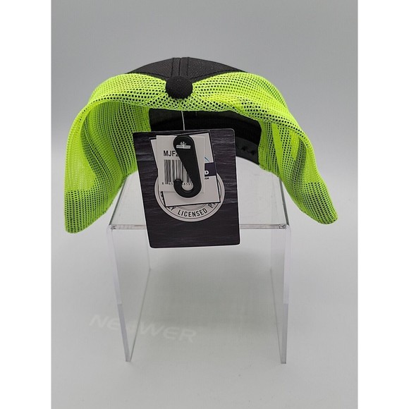 NWT Realtree Fishing Hat Black & Neon Snapback Cap Breathable Mesh Backing - Picture 3 of 9